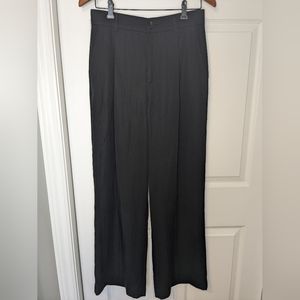 Zara Wide-Leg Trousers - Black - Size M